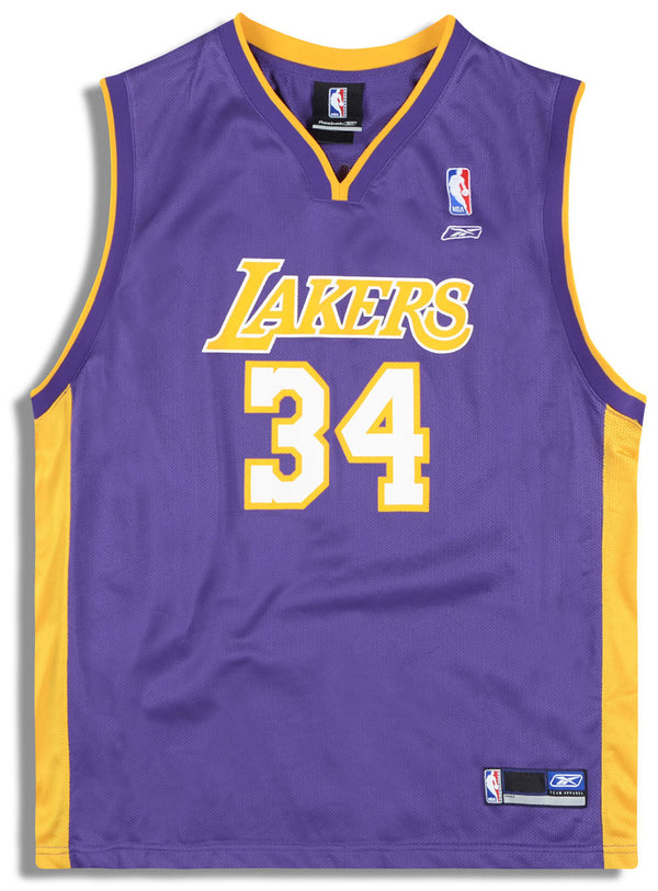 Vintage Nike LA Lakers Shaquille O'Neal #34 Shaq NBA Swingman Jersey Mens  Large