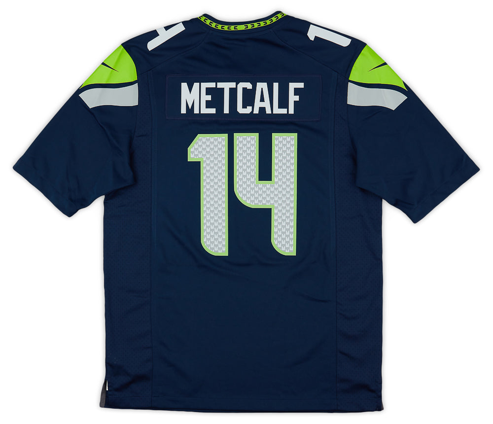 2019-23 SEATTLE SEAHAWKS METCALF #14 NIKE GAME JERSEY (HOME) S - W/TAGS