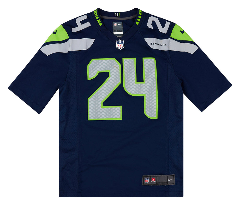 2012-15 SEATTLE SEAHAWKS LYNCH #24 NIKE GAME JERSEY (HOME) M