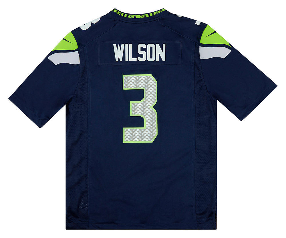 2016-21 SEATTLE SEAHAWKS WILSON #3 NIKE GAME JERSEY (HOME) L - W/TAGS