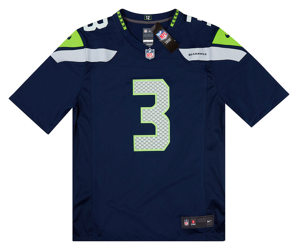 2016-21 SEATTLE SEAHAWKS WILSON #3 NIKE GAME JERSEY (HOME) L - W/TAGS