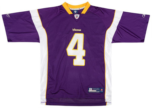 Official Minnesota Vikings #4 Brett Favre NFL Jersey Mens Sz L 50 Black  Reebok