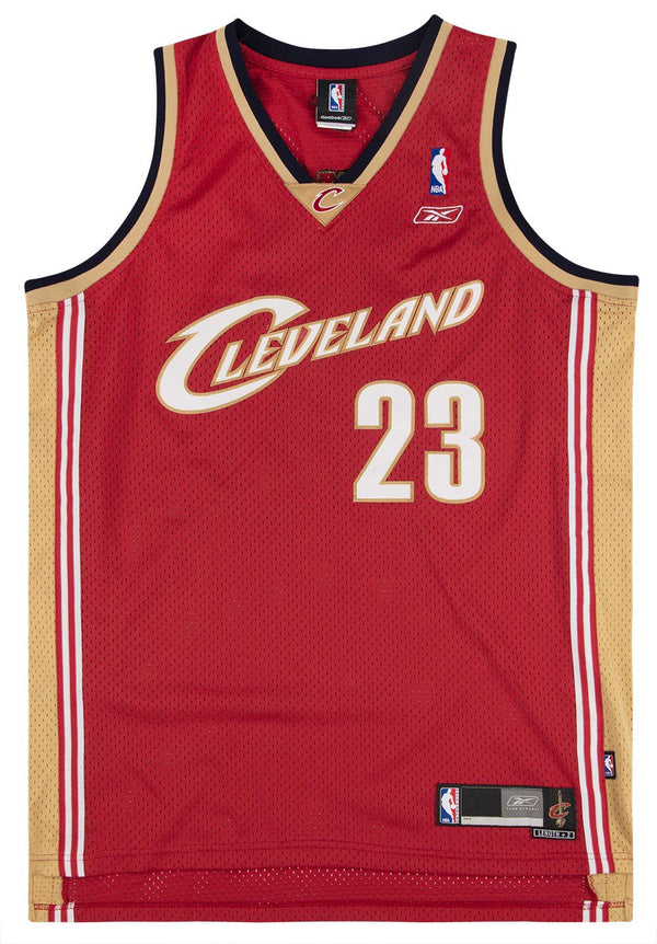 2003-10 CLEVELAND CAVALIERS JAMES #23 CHAMPION JERSEY (AWAY) XL - Classic  American Sports