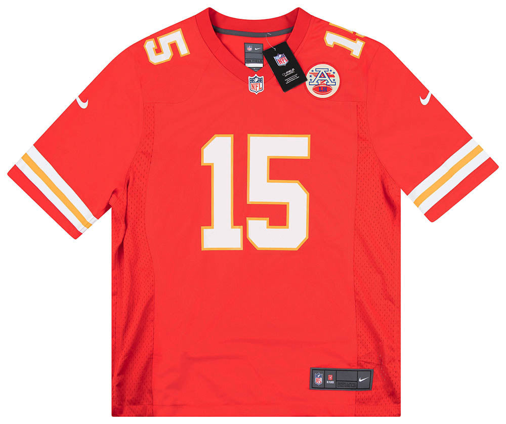 2017-23 KANSAS CITY CHIEFS MAHOMES #15 NIKE GAME JERSEY (HOME) L - W/TAGS