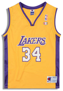 1999-02 LA LAKERS O'NEAL #34 CHAMPION JERSEY (HOME) Y