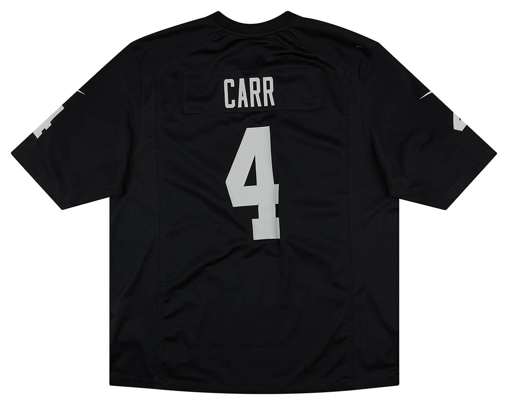 2014-19 OAKLAND RAIDERS CARR #4 NIKE GAME JERSEY (HOME) XXL