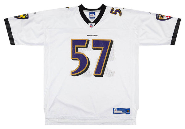 2005-06 BALTIMORE RAVENS SCOTT #57 REEBOK ON FIELD JERSEY (HOME) L -  Classic American Sports