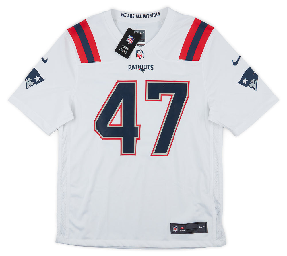 2020-21 NEW ENGLAND PATRIOTS JOHNSON #47 NIKE GAME JERSEY (AWAY) L - W/TAGS
