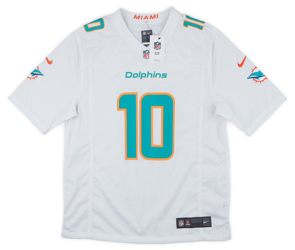 2022-23 MIAMI DOLPHINS HILL #10 NIKE GAME JERSEY (AWAY) L - W/TAGS -  Classic American Sports