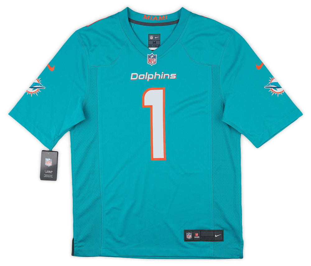 2020-23 MIAMI DOLPHINS TAGOVAILOA #1 NIKE GAME JERSEY (HOME) M - W/TAGS