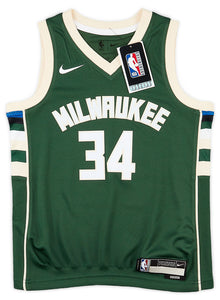Nike Youth Milwaukee Bucks Giannis Antetokounmpo #34 White Swingman Jersey