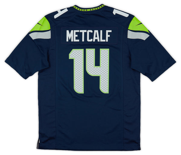 2019-23 SEATTLE SEAHAWKS METCALF #14 NIKE GAME JERSEY (AWAY) XL - W/TA -  Classic American Sports