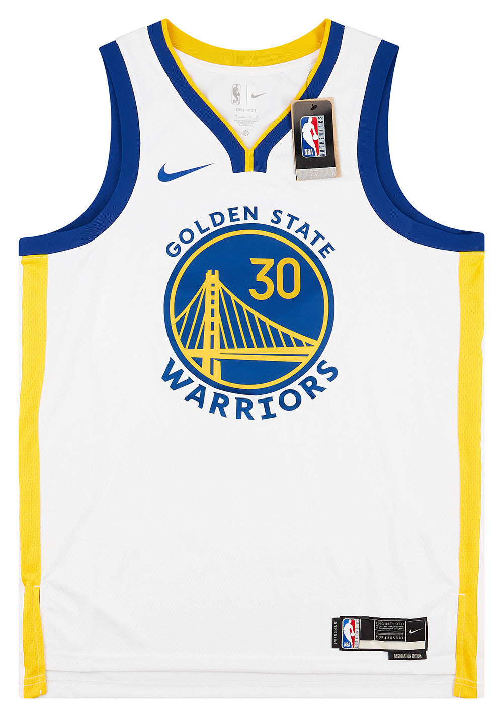2017-23 GOLDEN STATE WARRIORS CURRY #30 NIKE SWINGMAN JERSEY (HOME) L - W/TAGS