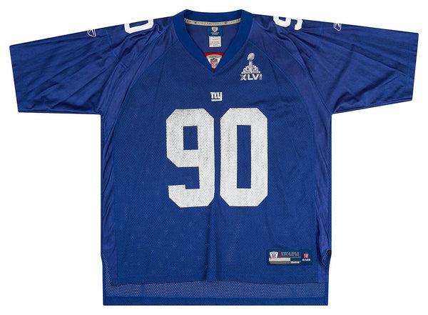 2011 NEW YORK GIANTS PIERRE-PAUL #90 REEBOK ON FIELD JERSEY (HOME) XL -  Classic American Sports