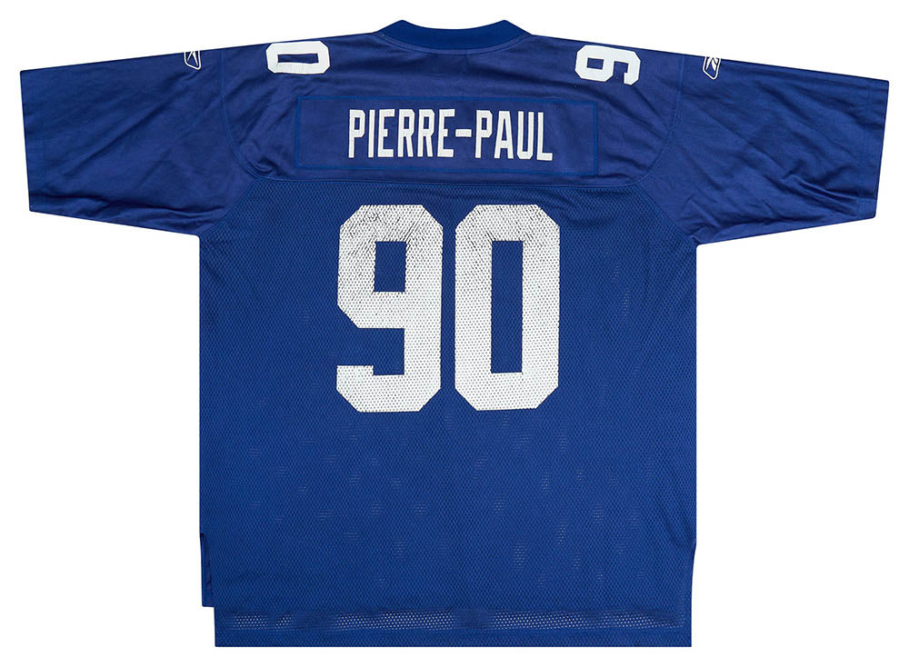 2011 NEW YORK GIANTS PIERRE-PAUL #90 REEBOK ON FIELD JERSEY (HOME) XL