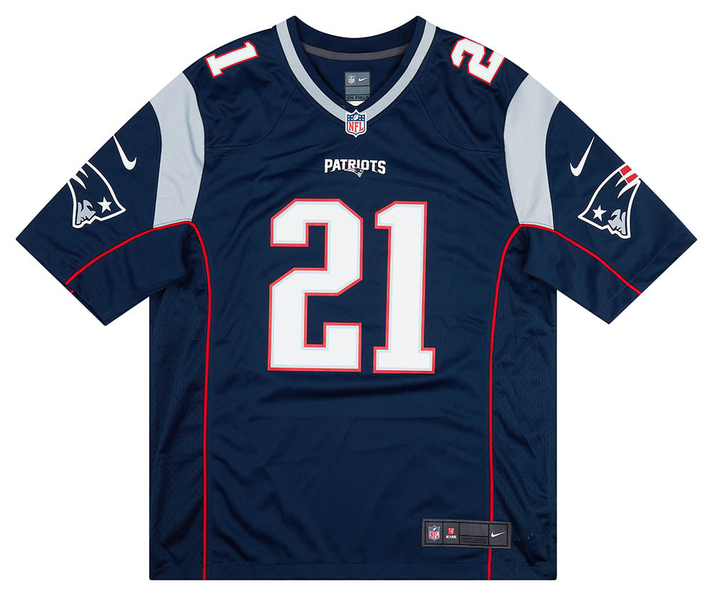 2014-17 NEW ENGLAND PATRIOTS BUTLER #21 NIKE GAME JERSEY (HOME) L