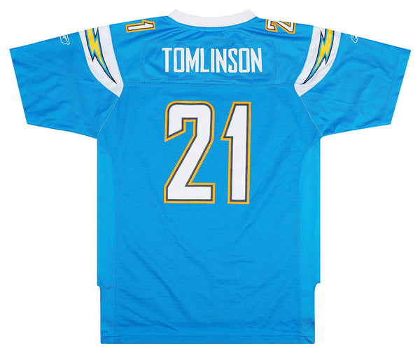 2002-04 SAN DIEGO CHARGERS TOMLINSON #21 REEBOK ON FIELD JERSEY (ALTERNATE)  Y