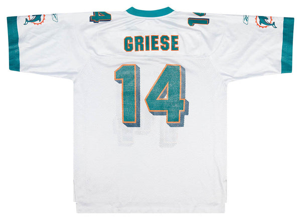 2003 MIAMI DOLPHINS GRIESE #14 REEBOK ON FIELD JERSEY (HOME) L - Classic  American Sports