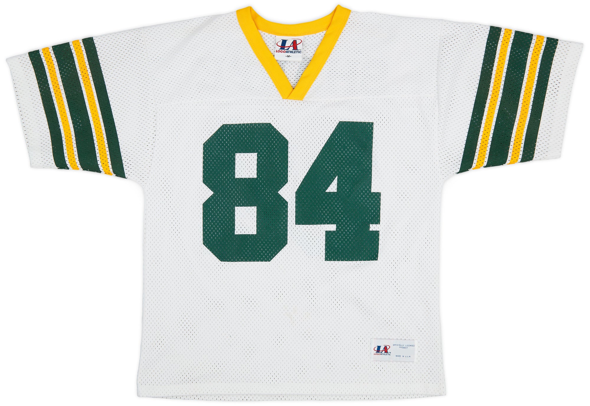 1990-94 GREEN BAY PACKERS SHARPE #84 LOGO ATHLETIC JERSEY (AWAY) M