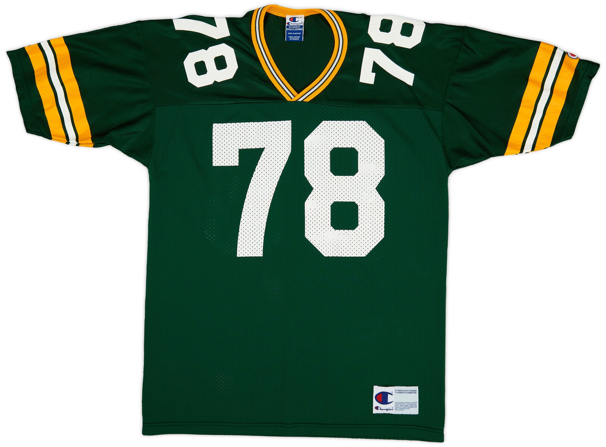 1997-00 GREEN BAY PACKERS VERBA #78 CHAMPION JERSEY (HOME) L