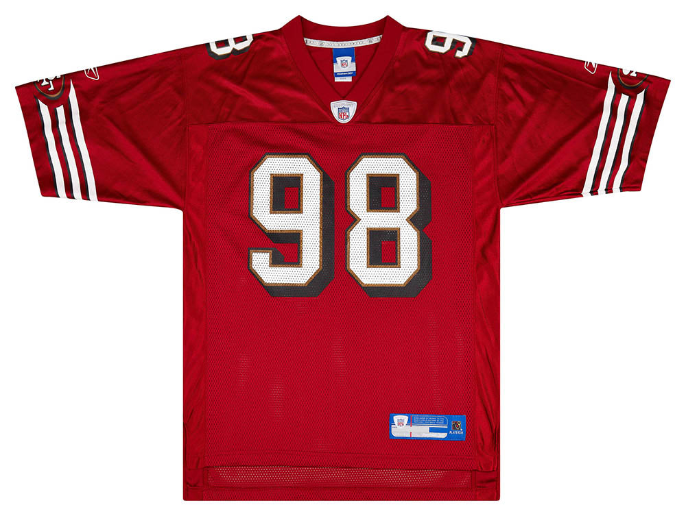 2005 SAN FRANCISCO 49ERS J. PETERSON #98 REEBOK ON FIELD JERSEY