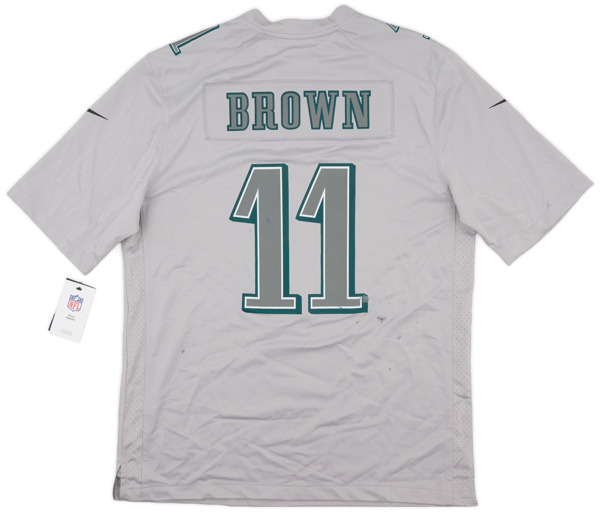 2022-23 PHILADELPHIA EAGLES BROWN #11 NIKE GAME JERSEY (ALTERNATE) L - W/TAGS