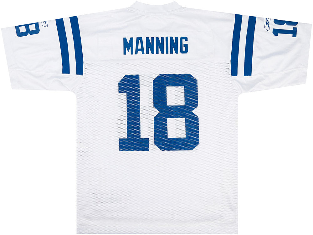 2008-11 INDIANAPOLIS COLTS MANNING #18 REEBOK ON FIELD JERSEY (AWAY) S