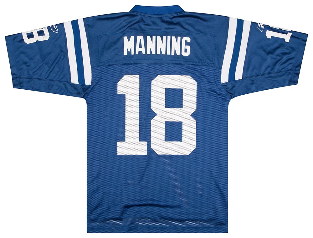 2007 INDIANAPOLIS COLTS MANNING #18 REEBOK ON FIELD JERSEY (HOME) L