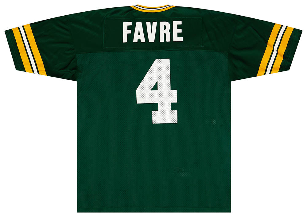 1997-00 GREEN BAY PACKERS FAVRE #4 CHAMPION JERSEY (HOME) XL