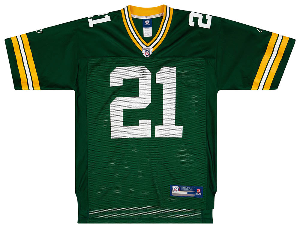 2008-11 GREEN BAY PACKERS WOODSON #21 REEBOK ON FIELD JERSEY (HOME) M -  Classic American Sports