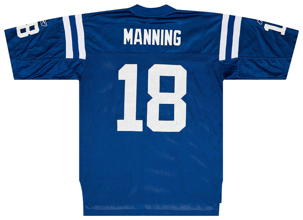 2005-06 INDIANAPOLIS COLTS MANNING #18 REEBOK ON FIELD JERSEY (HOME) L