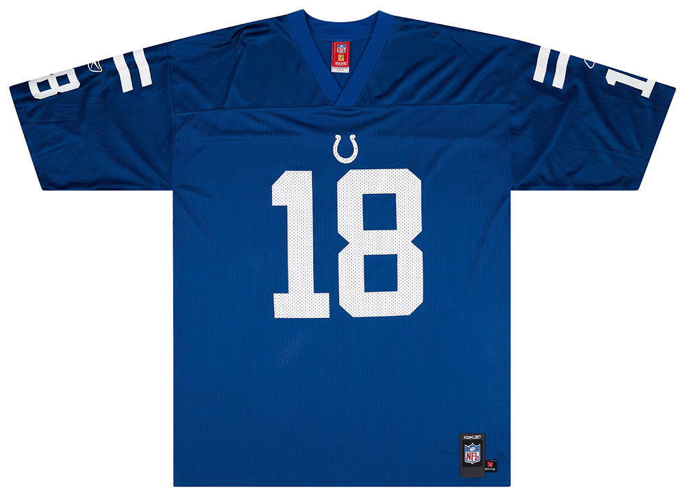 2007 INDIANAPOLIS COLTS MANNING #18 REEBOK REPLICA JERSEY (HOME) XL