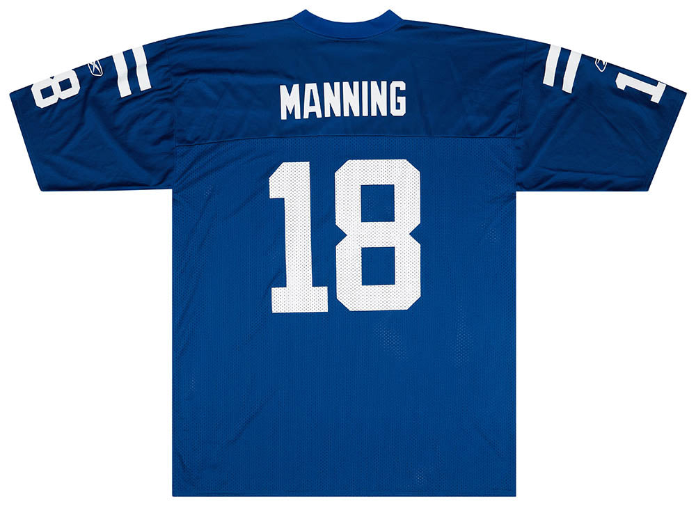 2007 INDIANAPOLIS COLTS MANNING #18 REEBOK REPLICA JERSEY (HOME) XL