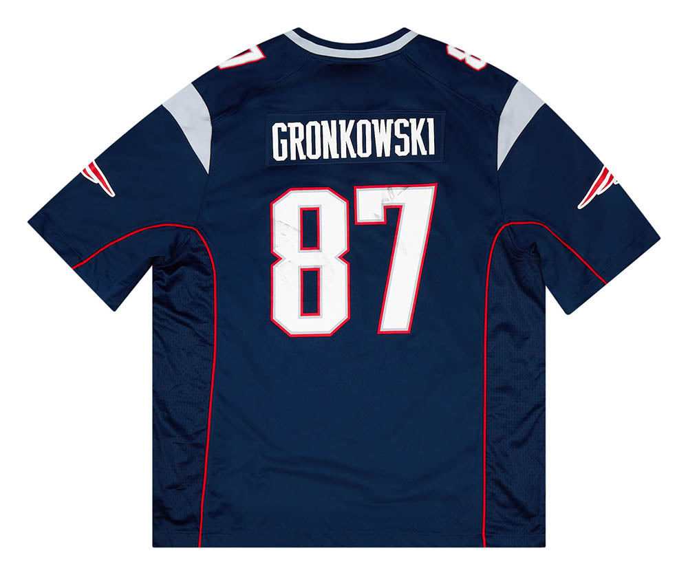 2012-18 NEW ENGLAND PATRIOTS GRONKOWSKI #87 NIKE GAME JERSEY (HOME) S