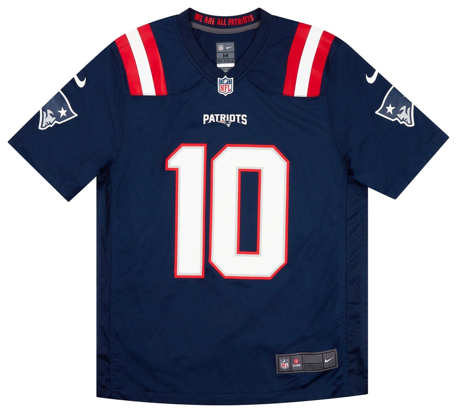 2021-22 NEW ENGLAND PATRIOTS JONES #10 NIKE GAME JERSEY (HOME) M - W/TAGS