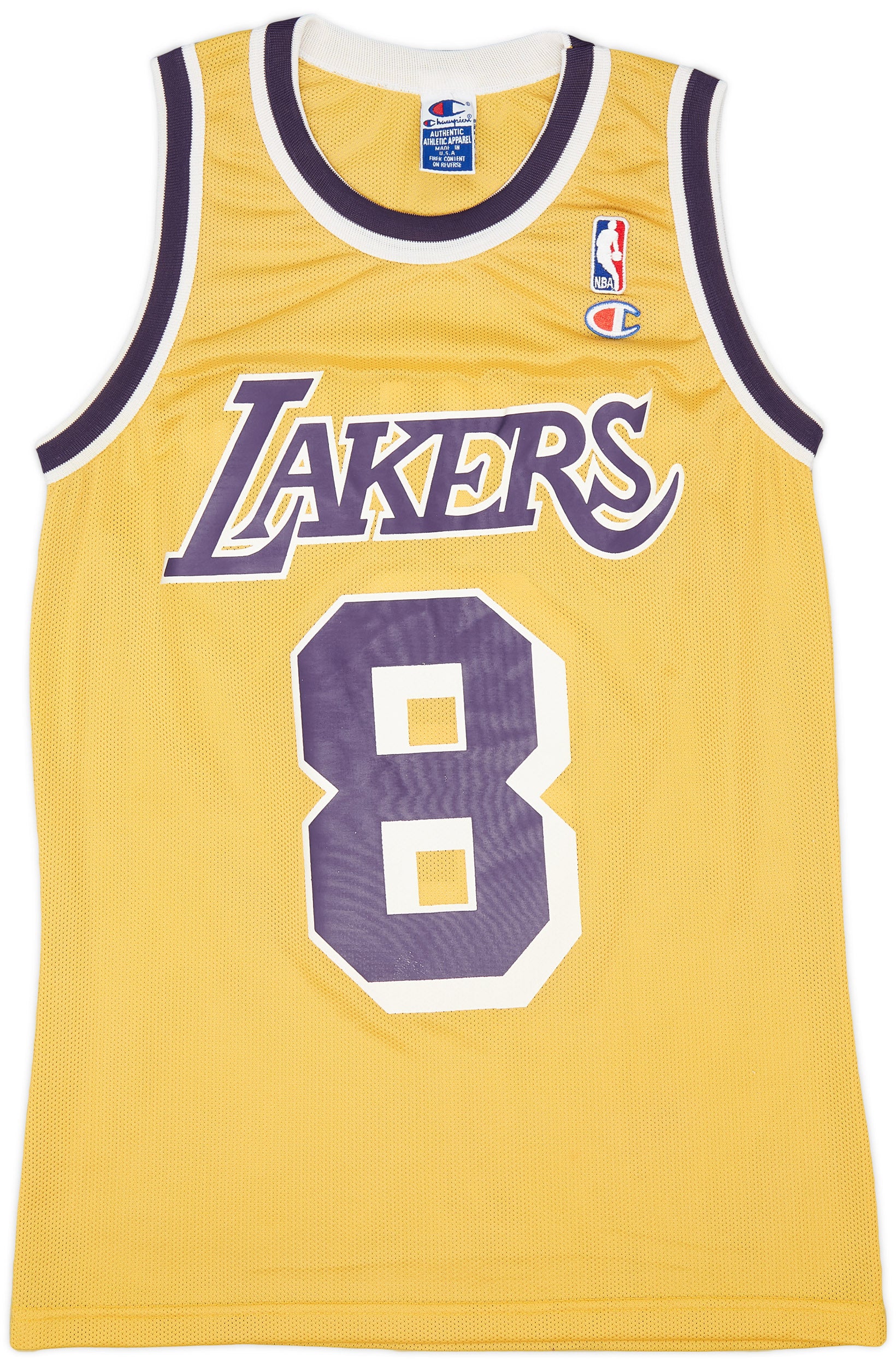 1996-99 LA LAKERS BRYANT #8 CHAMPION JERSEY (HOME) M