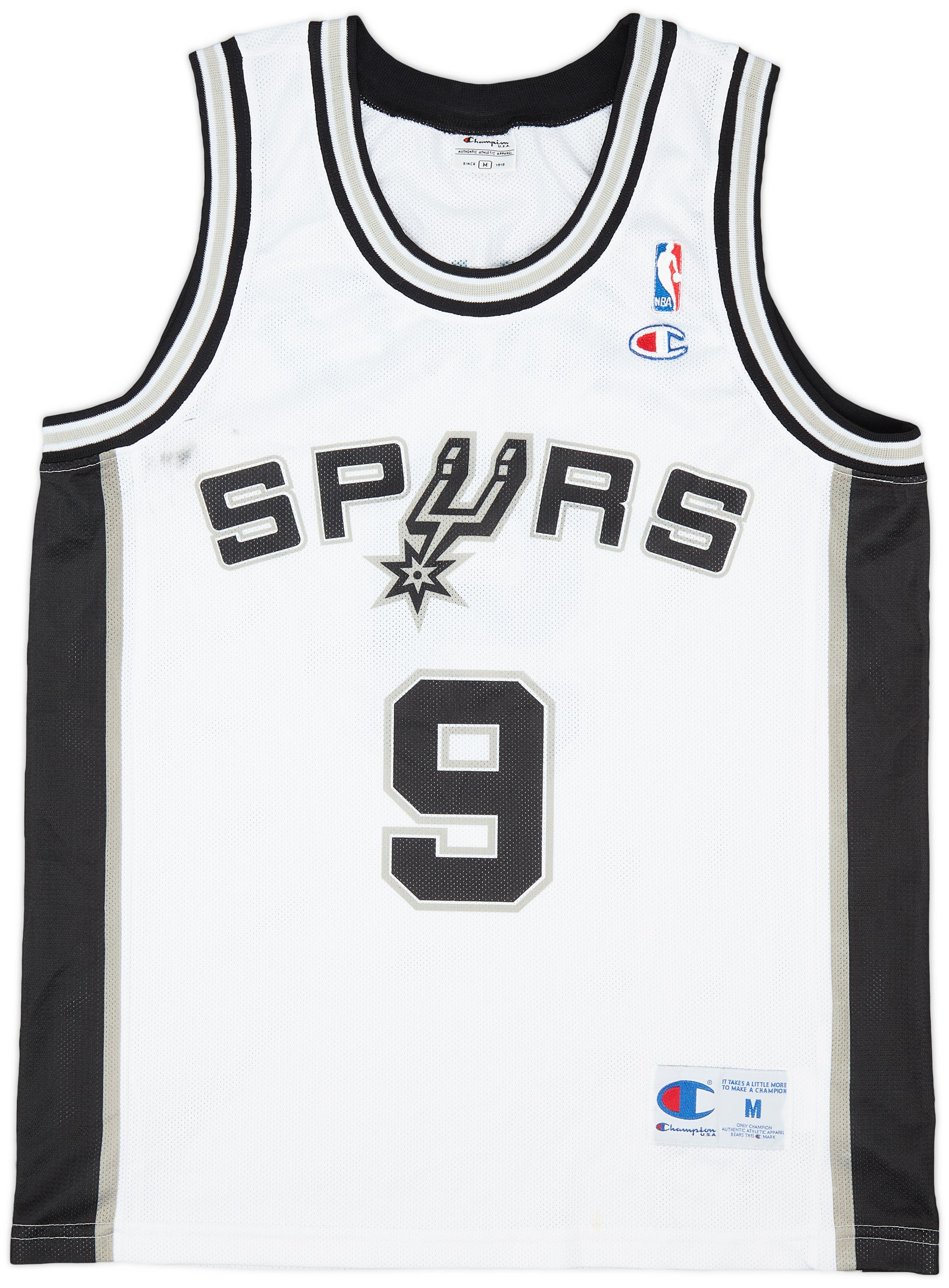 2002-10 SAN ANTONIO SPURS PARKER #9 CHAMPION JERSEY (HOME) M