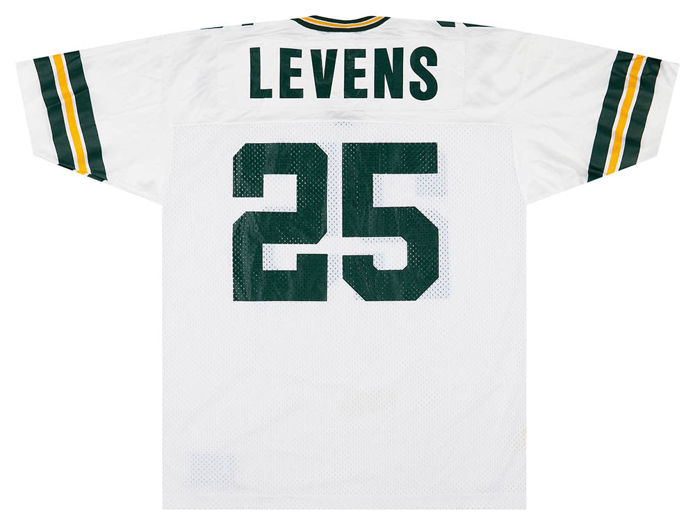 1997-00 GREEN BAY PACKERS LEVENS #25 CHAMPION JERSEY (AWAY) L