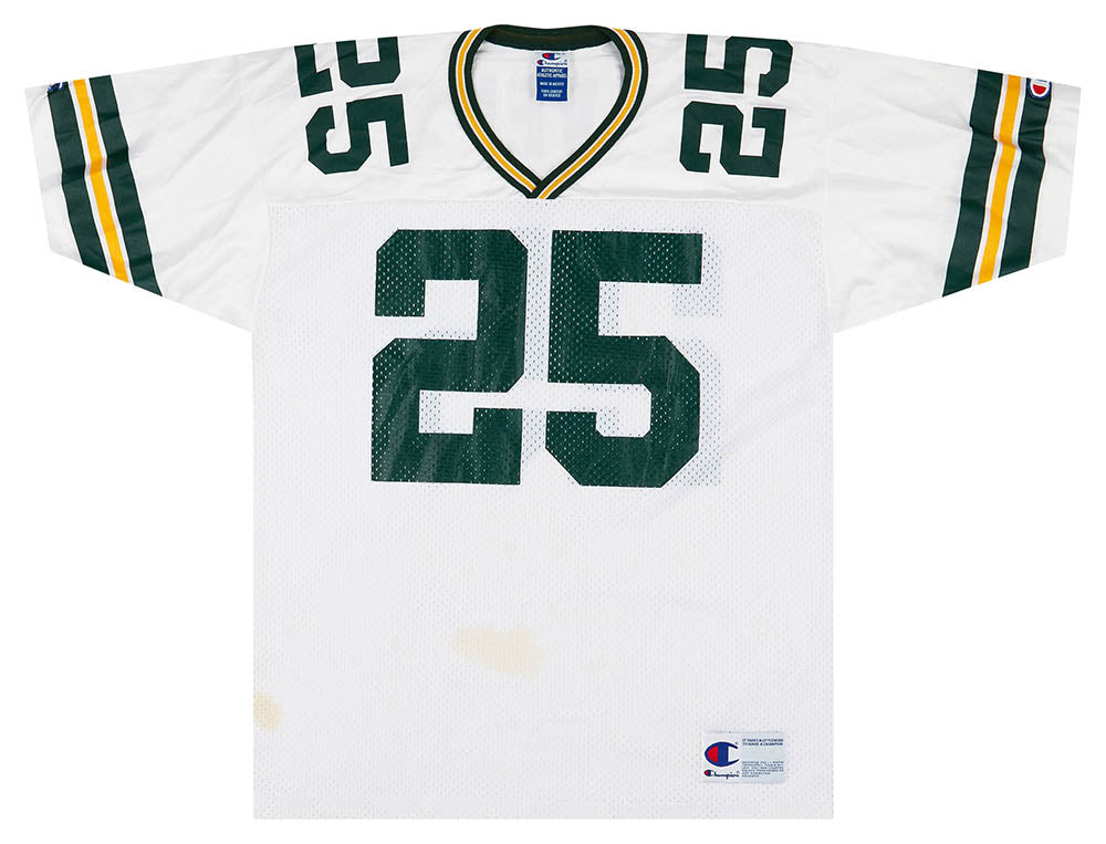 1997-00 GREEN BAY PACKERS LEVENS #25 CHAMPION JERSEY (AWAY) L