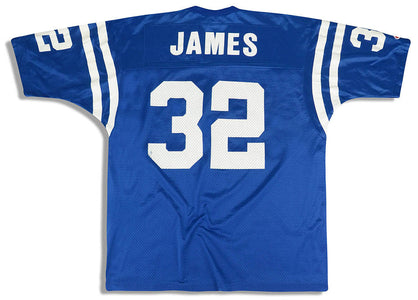 1999-00 INDIANAPOLIS COLTS JAMES #32 CHAMPION JERSEY (HOME) XL