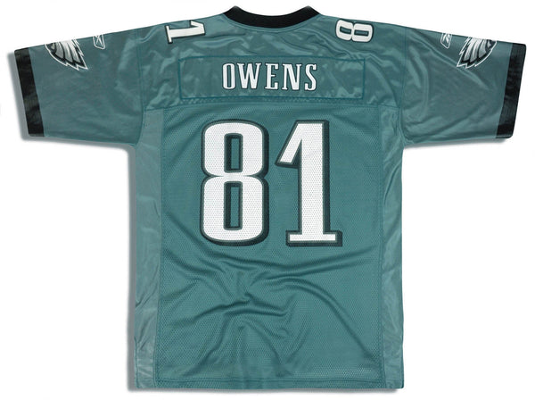 2005 PHILADELPHIA EAGLES OWENS #81 REEBOK ON FIELD JERSEY (AWAY) XXL