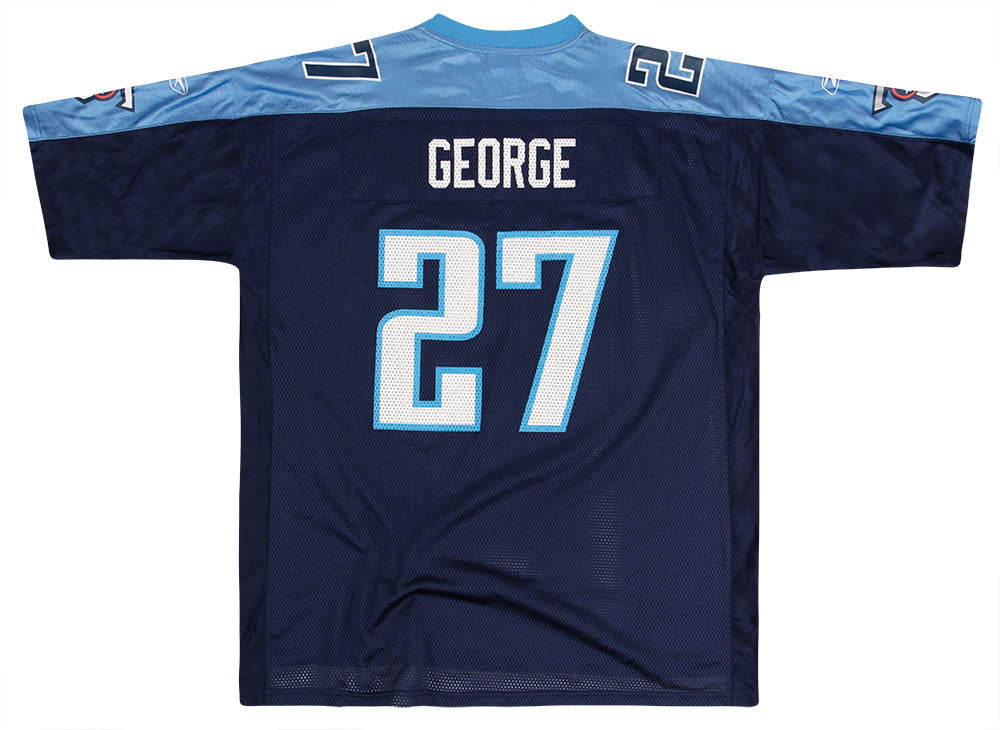 2002-03 TENNESSEE TITANS GEORGE #27 REEBOK ON FIELD JERSEY (HOME) XL