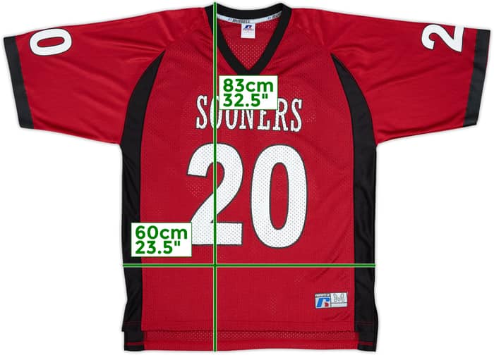 2000s Oklahoma Sooners #20 Russell Athletic Home Jersey - 9/10 - (M)