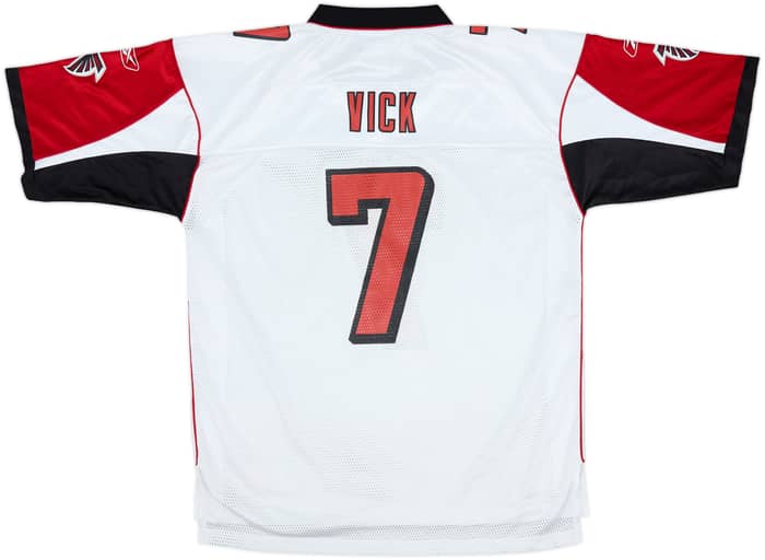 2003-04 Atlanta Falcons Vick #7 Reebok On Field Away Jersey - 9/10 - (L)