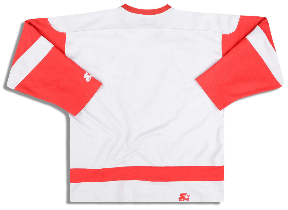 Detroit Red Wings Starter Defense Crewneck Sweatshirt - White/Red