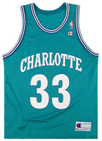 1992-95 CHARLOTTE HORNETS MOURNING #33 CHAMPION JERSEY (AWAY) L