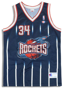 Houston Rockets 1995-2001 Home NBA Basketball Champion Jersey #34