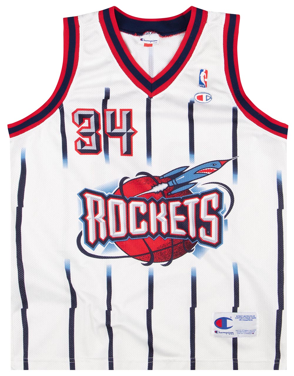 Vtg Champion NBA Houston Rockets Olajuwon Basketball Jersey