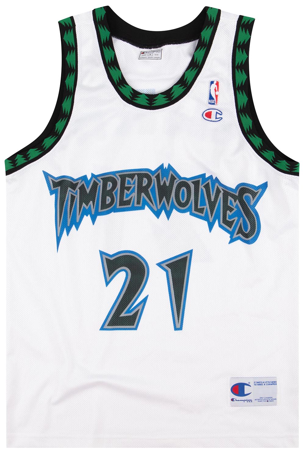 Kevin Garnett 21 Minnesota Timberwolves Wolves Champion size 44 Large Jersey