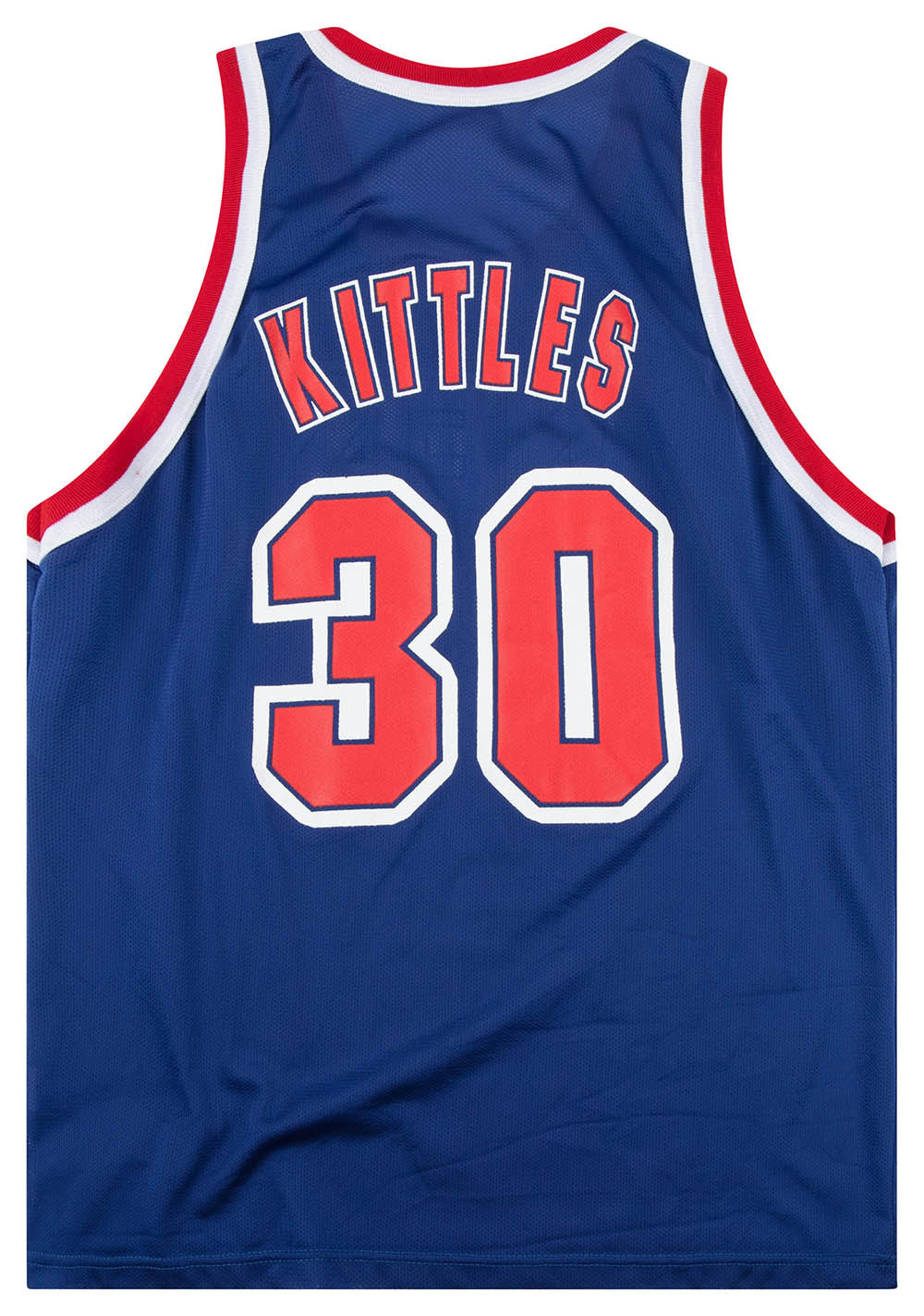Vintage Champion NBA New Jersey Nets KERRY KITTLES #30 Jersey Blue